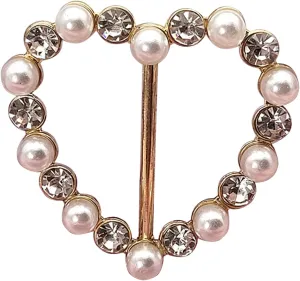 Scarf Ring Clip T-Shirt Clip Women Round T-Shirt Tie Ring Rhinestone-T-Shirt Clip Buckle Clothing Ring Wrap Holder, As Pics Show