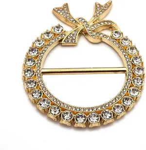 Scarf rings Clip Slide Shirt Twist-Knot Clip Buckles Circle Clothing Wrap Holder T-Shirt Tie Clips for Women Girl