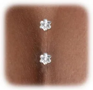 Sexy Flower Pendant Rhinestone Chest Stickers Jewelry Rhinestone Stickers Chest Body Chain Festival Rave Nipple Pasties Bra Chain Jewelry for Women