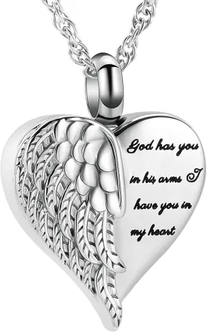 shajwo Cremation Heart Urn Necklace Ashes Jewelry for Women Men Keepsake Pendant Memorial Locket Ash Holder