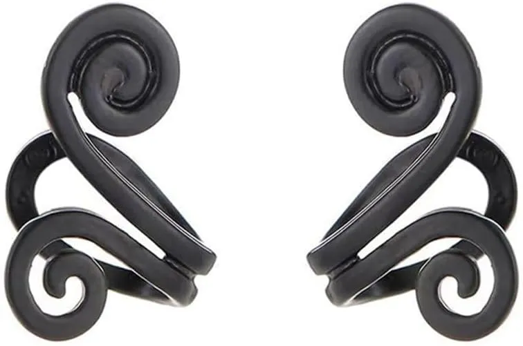Simple Swirl Spiral Ear Cuff for Non-Pierced Ear Pierceless Ear Wrap Cartilage Clip Earrings for Women