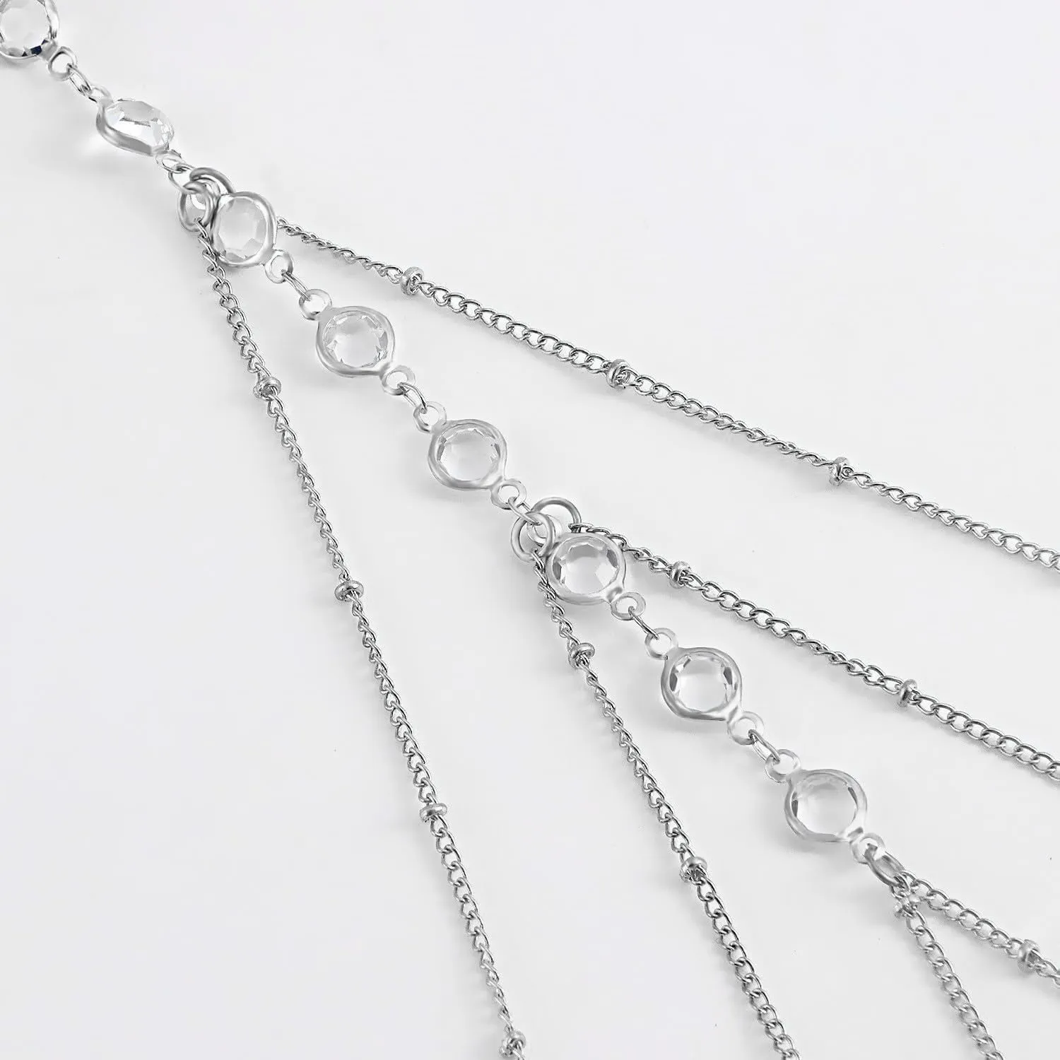 Sparkly-Rhinestone Leg-Thigh-Chain for Women - Sexy Bikini Body Leg Chain Jewelry for Beach Rave Party
