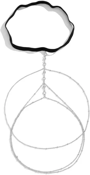 Sparkly-Rhinestone Leg-Thigh-Chain for Women - Sexy Bikini Body Leg Chain Jewelry for Beach Rave Party