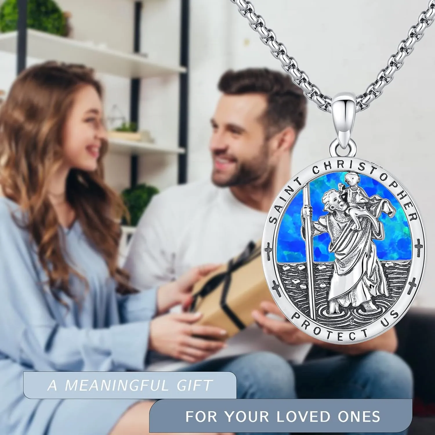 St Michael/St Christoper/St Sebastian/Guadalupe/Guardian Angel/Santa Muerte/Jude/Joseph Pendant Necklace for Men Women 925 Sterling Silver Catholic Religious Protector Amulets Necklaces