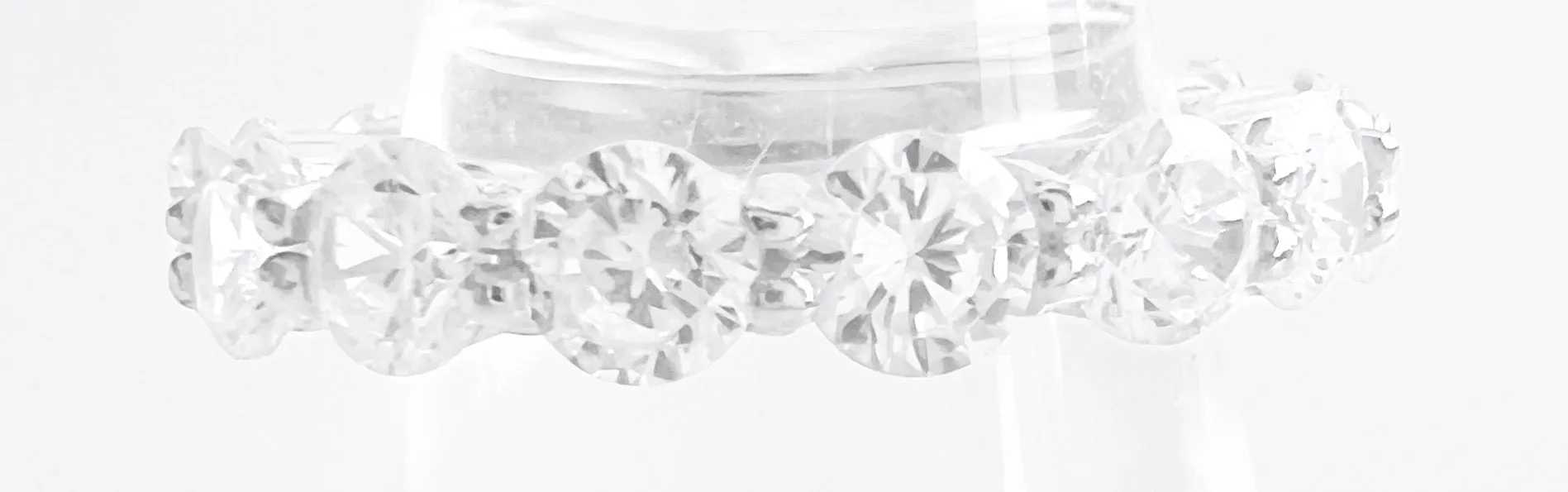 Sterling Silver Clear CZ Eternity Round Cut 4MM Ring