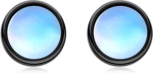 Sterling Silver Stud Earrings for Women, Hypoallergenic Round Cut Moonstone Earrings Jewelry Birthday Gift for Men