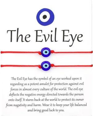 SUMMER LOVE Handmade Jewelry Evil Eye Bracelet Set Bulk with Card,Red String Bracelets Kabbalah Protection Luck Amulet for Women Men Family Friends Pulseras Mujer