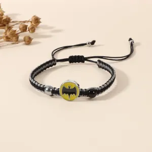 Superhero Spider Kitty Bat Movie Themed Character Charm Bracelet for Fans,Handmade Braided Bracelet Birthday Jewelry Gifts for Son Daughter Friends Bf GF