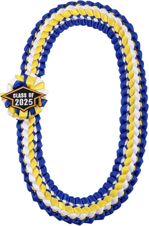 TFTAFAN Silk Graduation Leis Class of 2025 Graduation Ribbon Leis Graduation Necklace Braided Necklaces For High School College Graduation DIY Decors Party Supplies