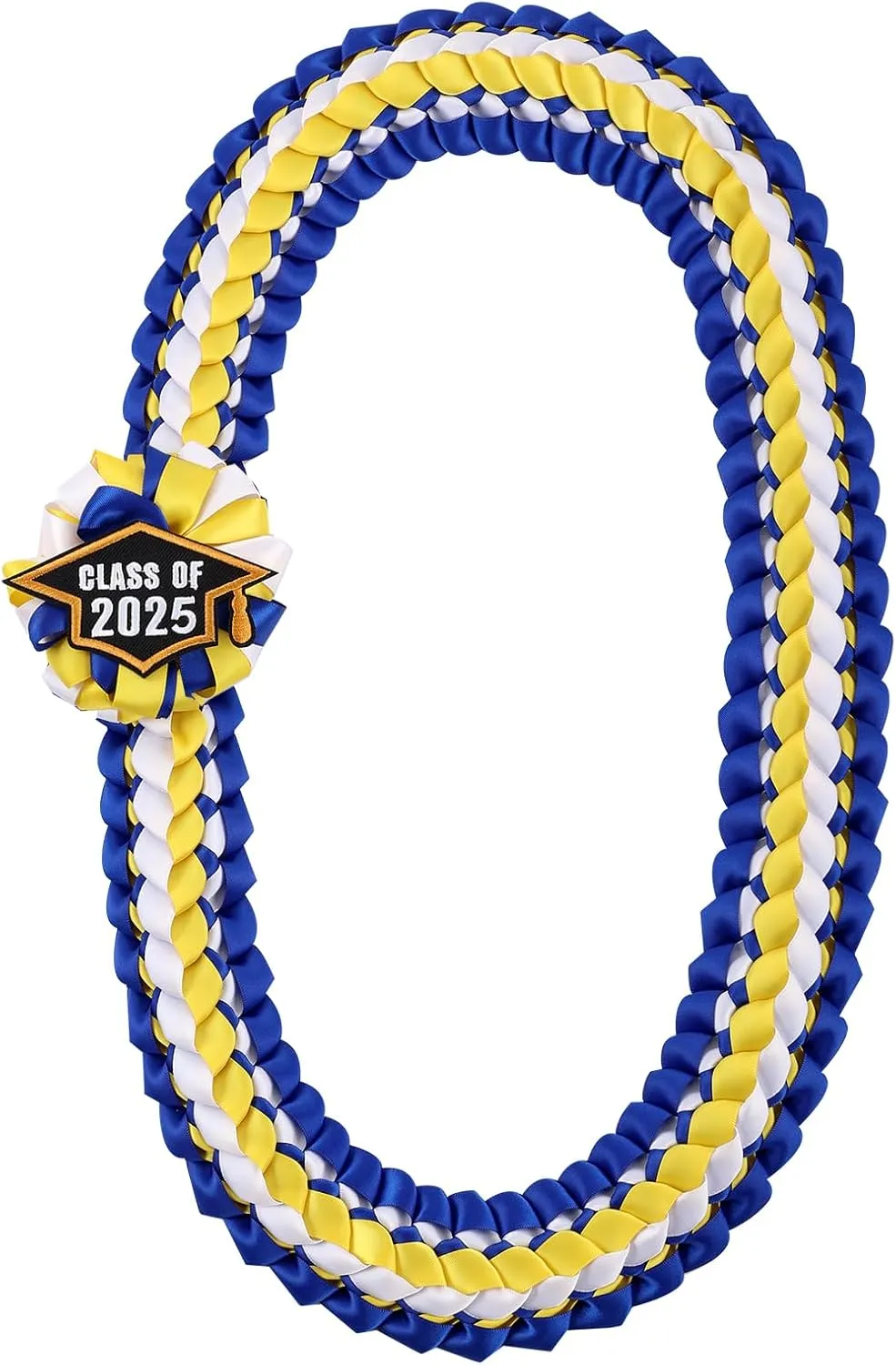TFTAFAN Silk Graduation Leis Class of 2025 Graduation Ribbon Leis Graduation Necklace Braided Necklaces For High School College Graduation DIY Decors Party Supplies