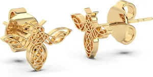 The Princess 14K Gold-Plated Titanium Honey Stud Earrings  Limited Edition, Dainty Earrings for Women, Gold Jewelry, Nature-Inspired Gift for Bee Lovers