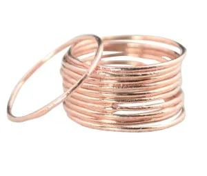 Thin Round Copper Stacking Rings (Sold individually)