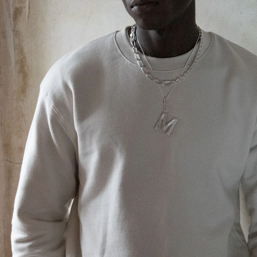Trilogy men's silver necklace