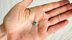 Turquoise Necklace. Sterling Silver Chain. 1106