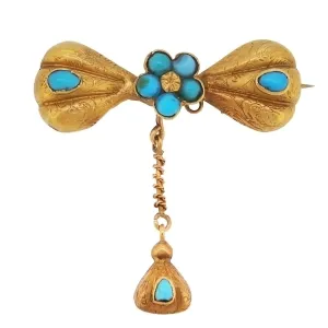 Turquoise Set Brooch