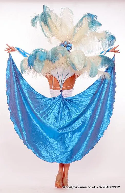 Turquoise Showgirl Costume for Hire | Zoe London Dance Costumes for Hire