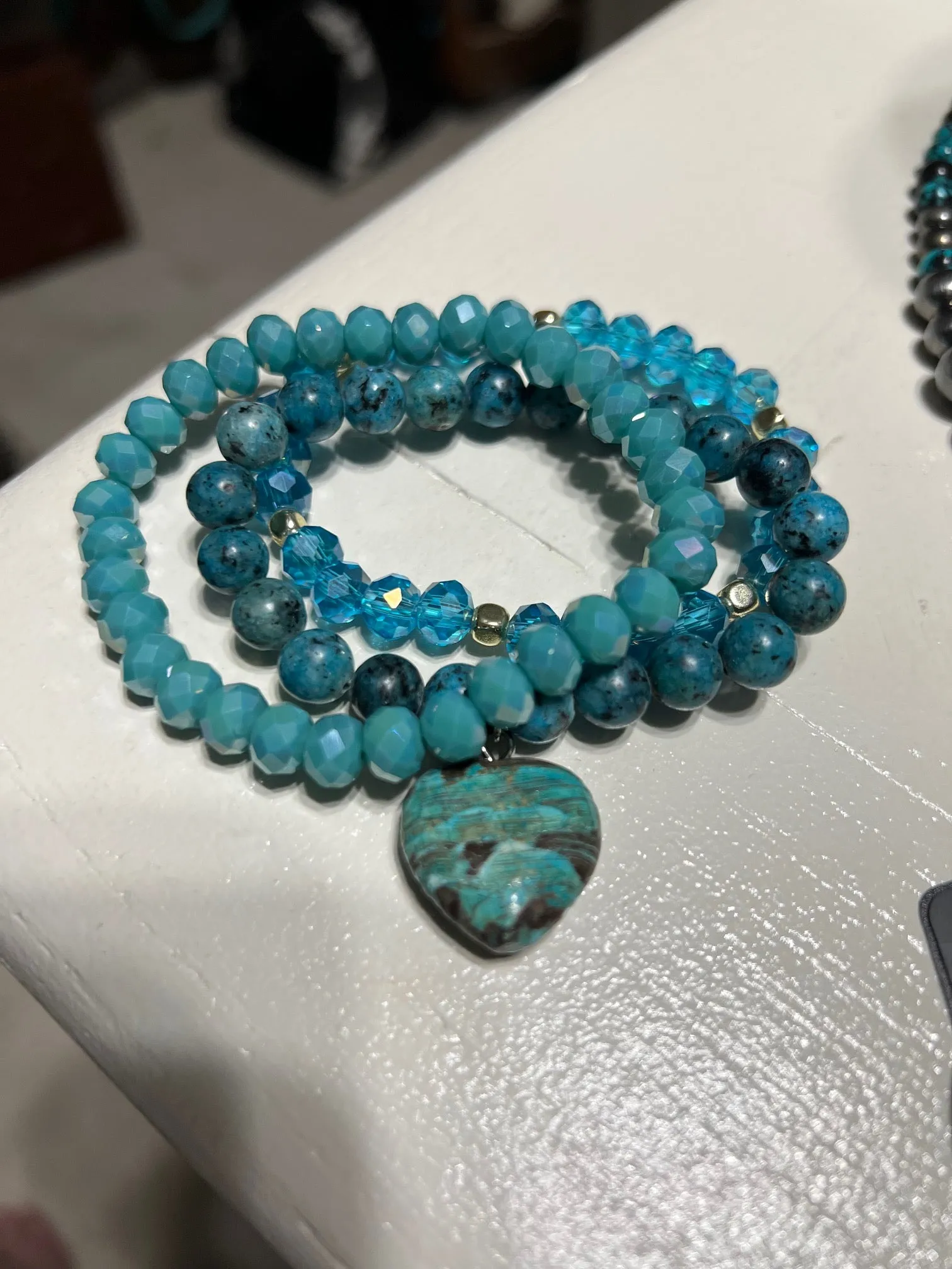 Turquoise Stretch Stack Bracelets