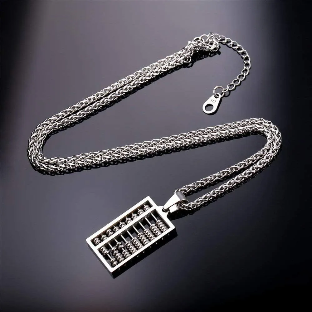 U7 Punk Necklaces Stainless Steel 18K Gold Plated Large Hip Hop Dagger/Knife/Sword/Steampunk Gear/Large Razor Blade Pendant Necklace for Men Women, Chain 22-24 Inches