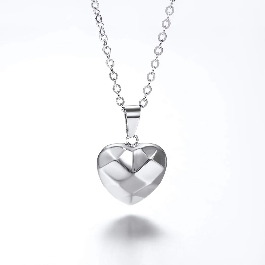 U7 Tiny Heart Necklace for Women, Stainless Steel 18K Gold/Black/Rose Gold Plated Link Chain Dainty Love Hearts Pendant Necklaces