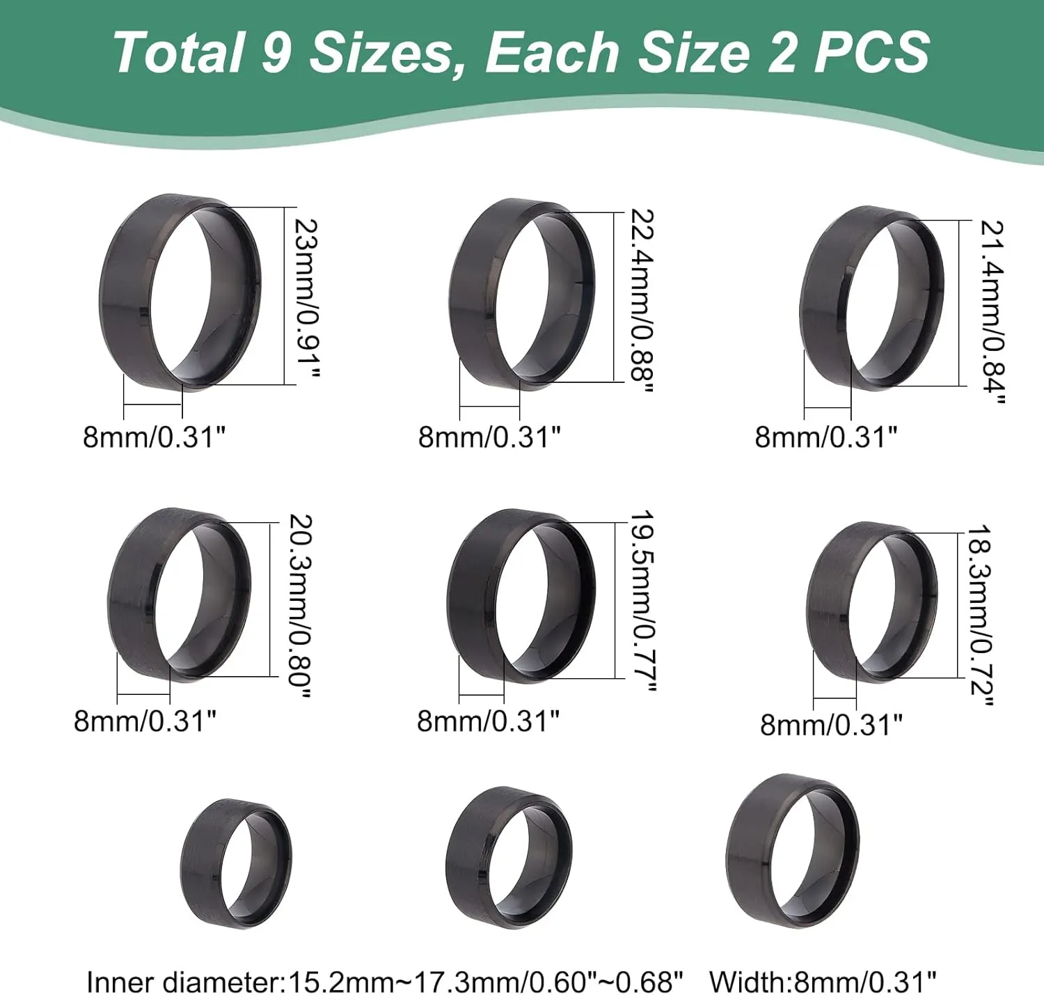 UNICRAFTALE Stainless Steel Classical Plain Stackable Wedding Band Ring Blank Wedding Ring Cool Simple Band For Women and Men Gifts for Special Occasions