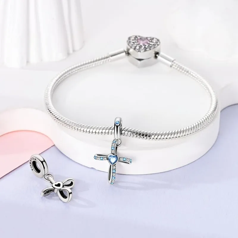 VALGACLS Mom Wife Daughter Love Heart Wedding Rings Charms 925 Sterling Silver Charms for Bracelets Necklace Valentine's Day Mother's Day Jewelry Charm for Women