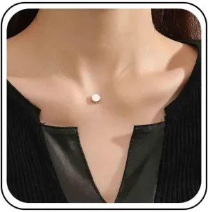 Vintage Tiny Dot Choker Necklace Silver Dot Transparent Necklace Dot Circle Collar Necklace Geometric Dot Pendant Necklace Jewelry for Women