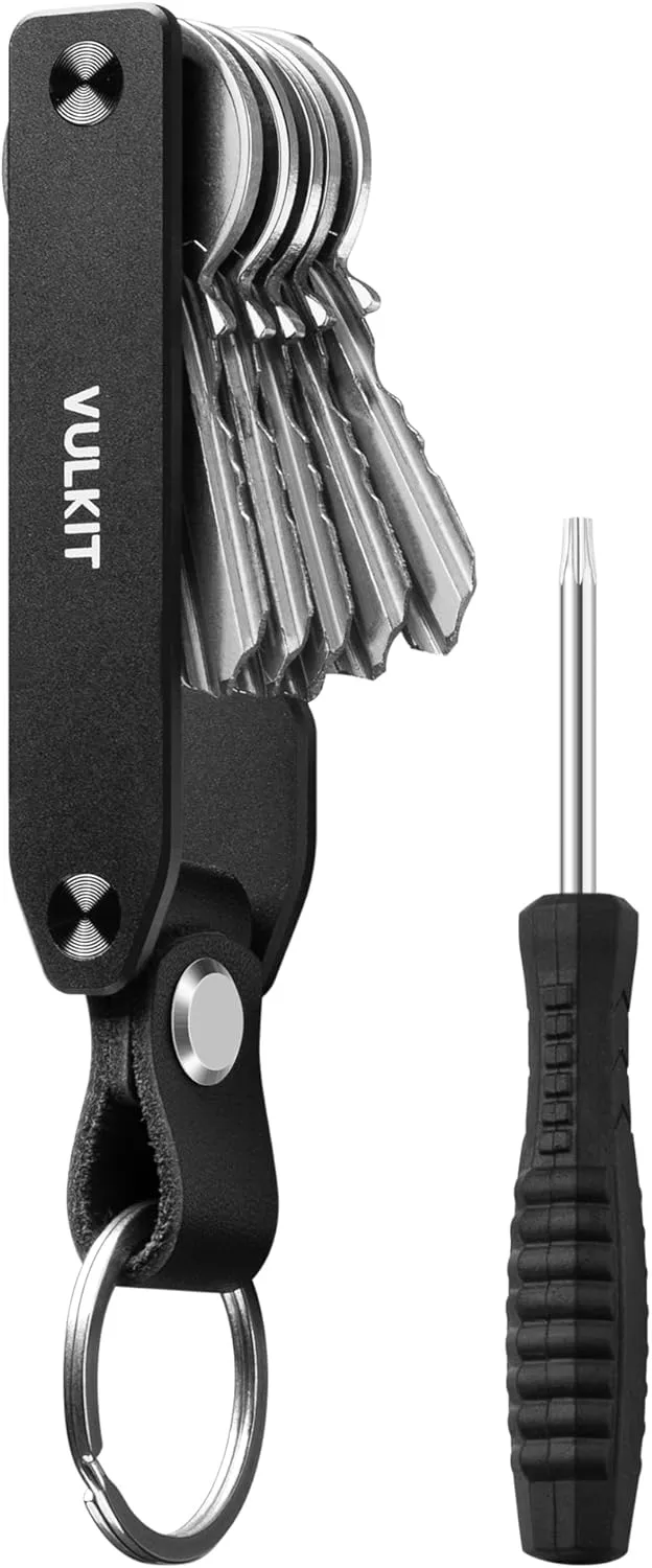 VULKIT Metal Key Organizer Minimalist Key Holder Compact Key Case Keychain