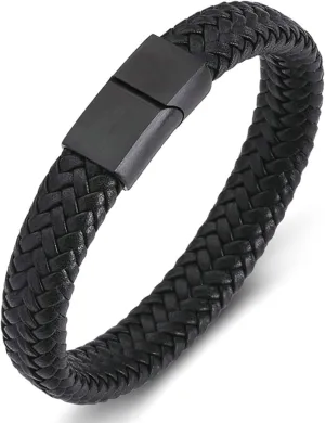 Wedding Bracelet, Memorial Bracelet for Men Matte Buckle Best Friend Charm Bracelets Pu Leather