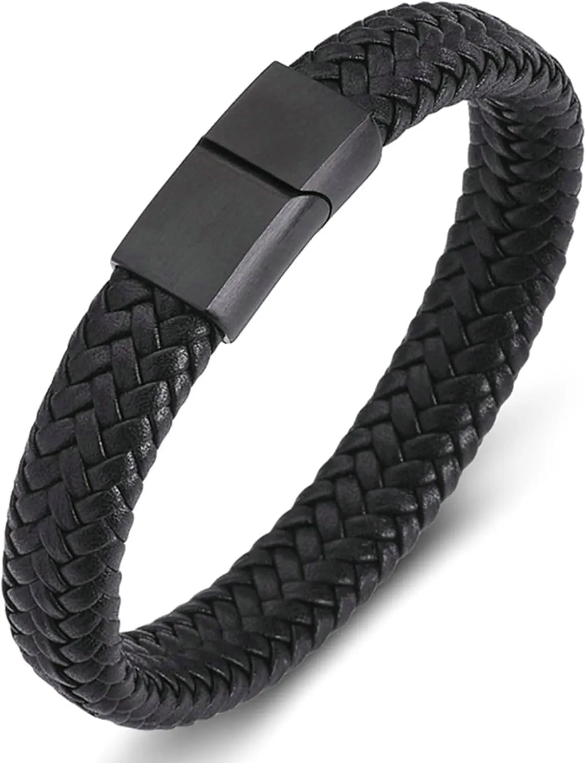 Wedding Bracelet, Memorial Bracelet for Men Matte Buckle Best Friend Charm Bracelets Pu Leather