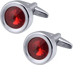 Wedding Cufflinks for Groom, Cuff Links Mens from Mom Round Cubic Zirconia Copper