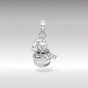 White Gold Charming Snowman Pendant Model-K9587W