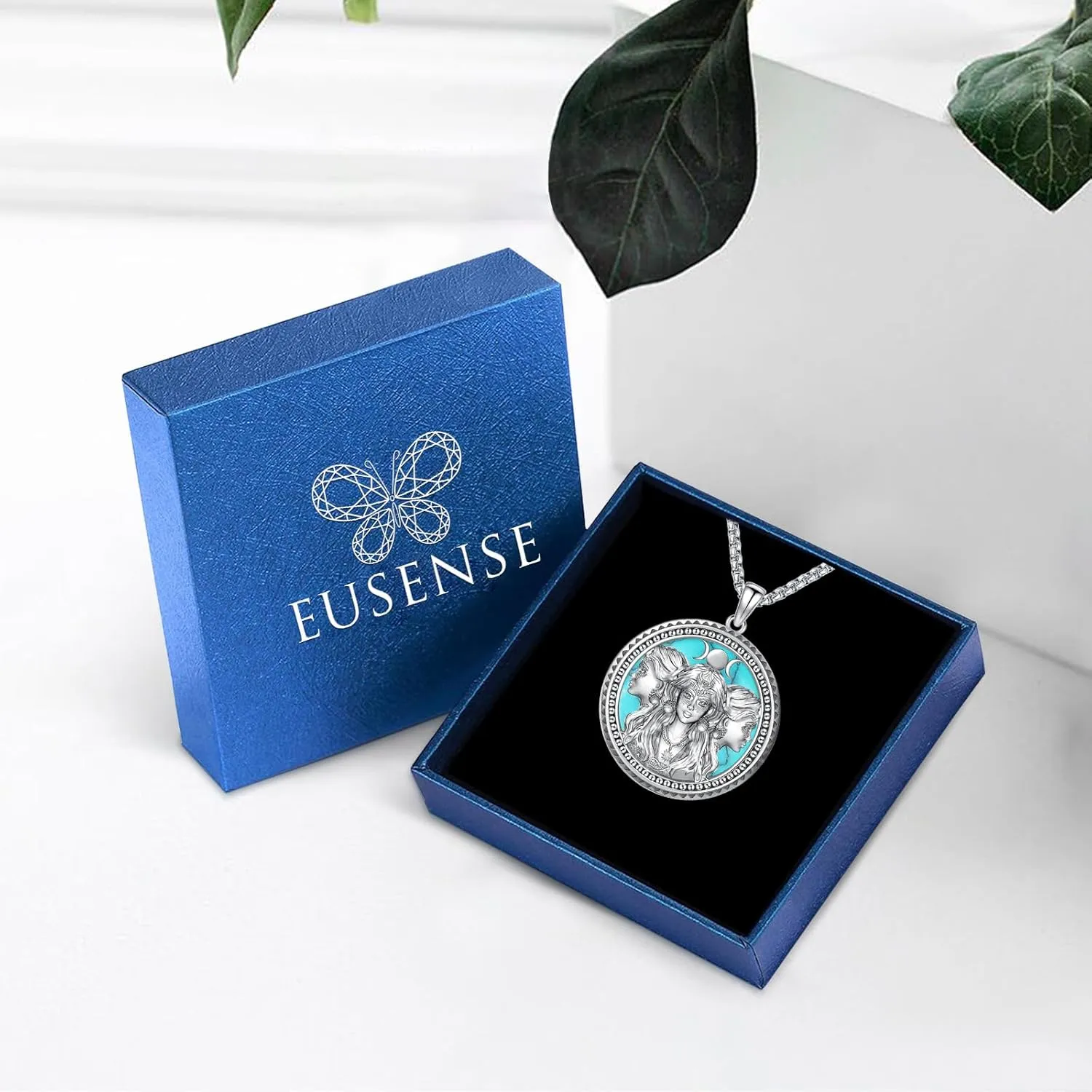 Witchy Jewelry for Women Men Nudo De Bruja Plata 925 Original Witches Knot Necklace Tetragrammaton Hecate Necklace Lilith Necklace Pentagram Necklace Cat Necklace Triple Moon Goddess Pendant Necklace