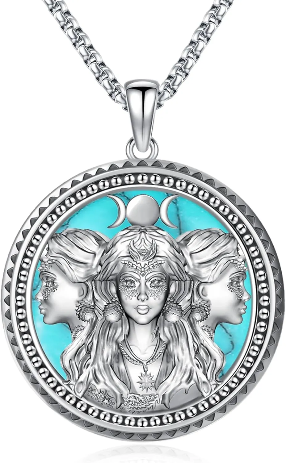 Witchy Jewelry for Women Men Nudo De Bruja Plata 925 Original Witches Knot Necklace Tetragrammaton Hecate Necklace Lilith Necklace Pentagram Necklace Cat Necklace Triple Moon Goddess Pendant Necklace