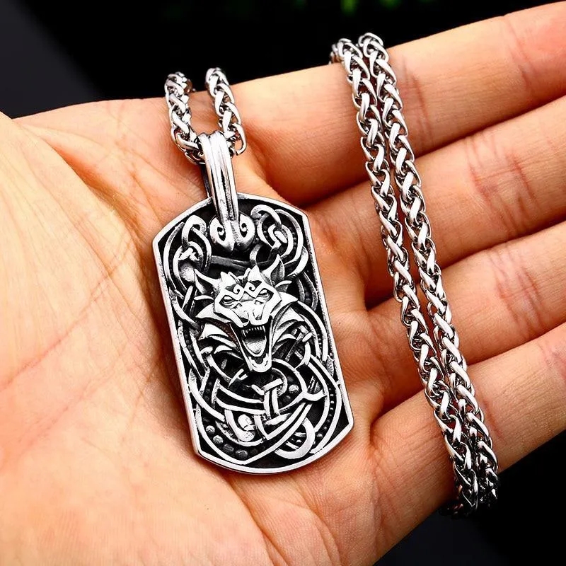 Wolf's Howl Amulet Necklace