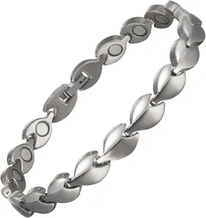 Wollet Titanium Anklet for Women, Pure Solid Titanium Magnetic Anklet, Ankle Bracelets Hypoallergenic, Jewelry with Magnet