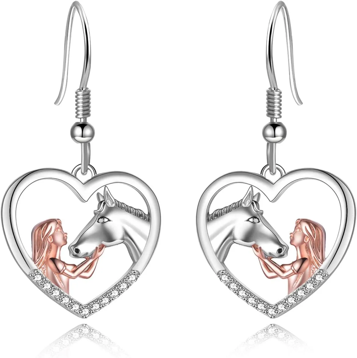 YFN Horse Earrings/Dog Earrings Sterling Silver Animal Drop Dangle Earrings Horse Jewelry Gift for women