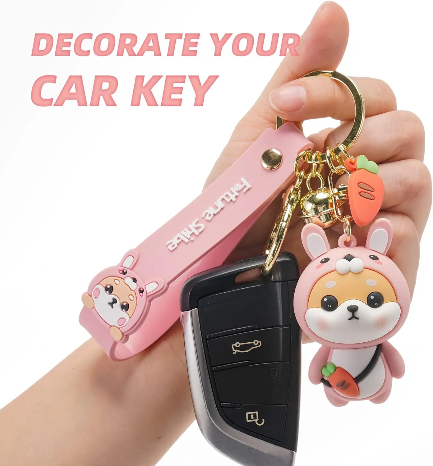 YOU WIZV Cute Keychain Kawaii Anime Keychains for Kids Backpack Charms Key Chain Accessory Friend Gift for Women Girl