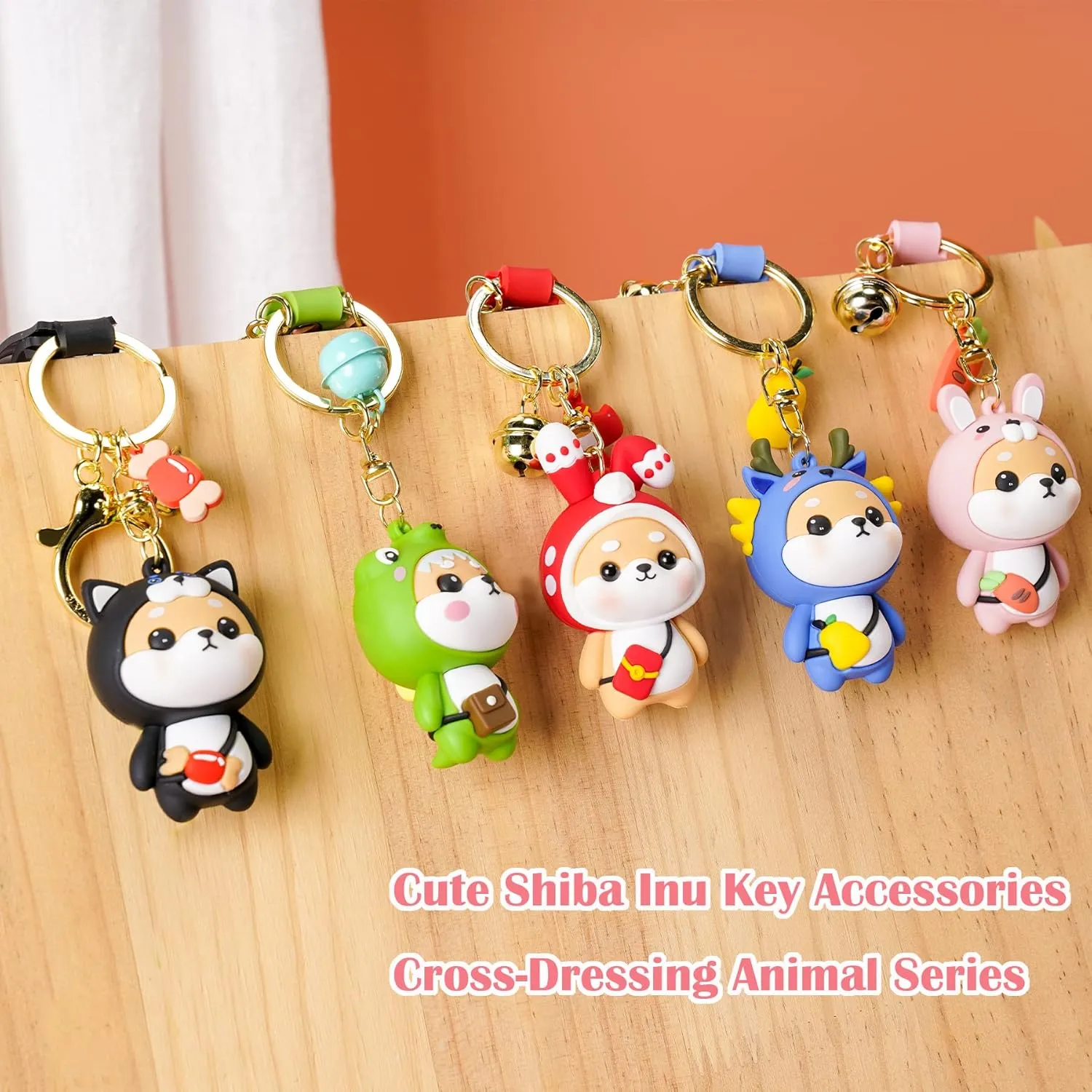 YOU WIZV Cute Keychain Kawaii Anime Keychains for Kids Backpack Charms Key Chain Accessory Friend Gift for Women Girl