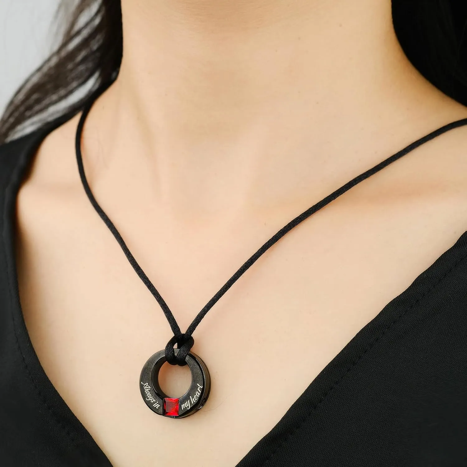 YOUFENG 3 Pieces Cremation Urn Necklaces for Ashes Keepsake Cremation Jewelry Cross Round Bar Birthstone Crystal Stainless Steel Memorial Pendant for Women Men